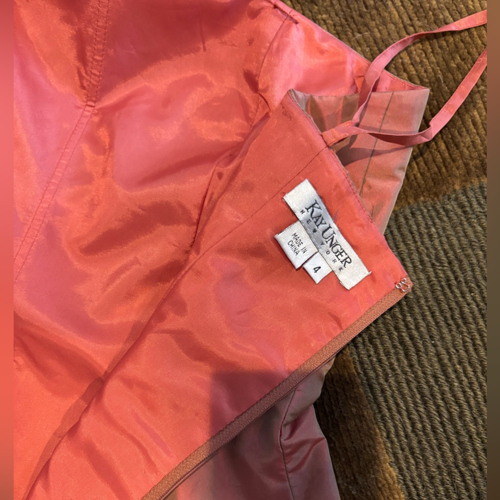 Vintage Kay Unger Coral Silk Corset Top - Picture 3 of 4